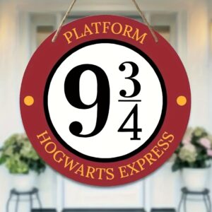 Panneau en Bois Poudlard Express – Quai 9¾